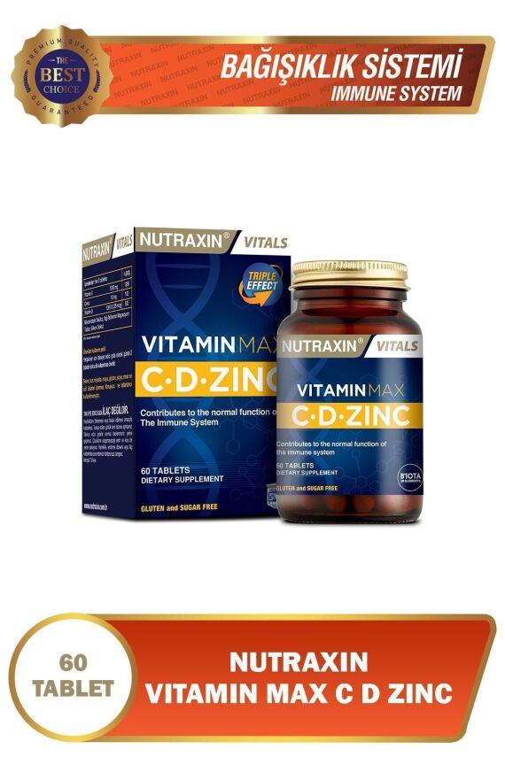 Nutraxin Vitamin Max C D Zinc 60 Tablet - 1