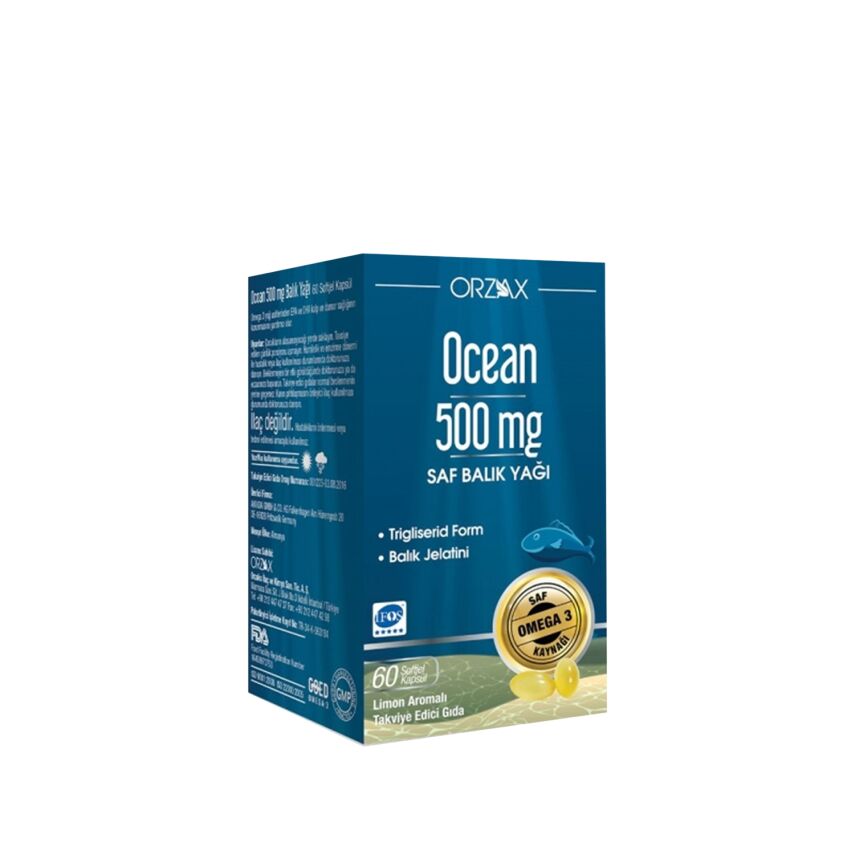 Ocean Balık Yağı 500mg Takviye Edici Gıda 60 Kapsül - 1