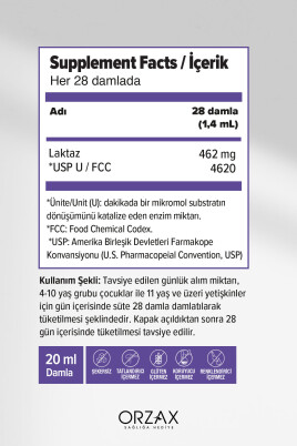 Ocean Enzymes Lactase Damla 20 ml - 2
