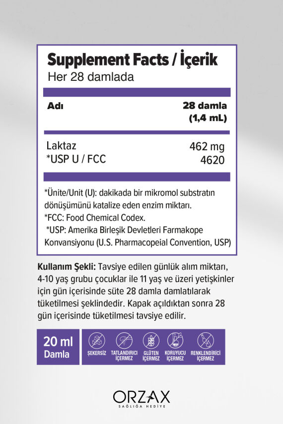 Ocean Enzymes Lactase Damla 20 ml - 2