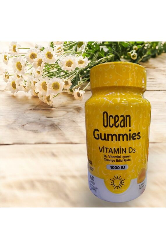 Ocean Gummies Vitamin D3 1000IU 60 Çiğnenebilir Portakallı Jel Form - 1