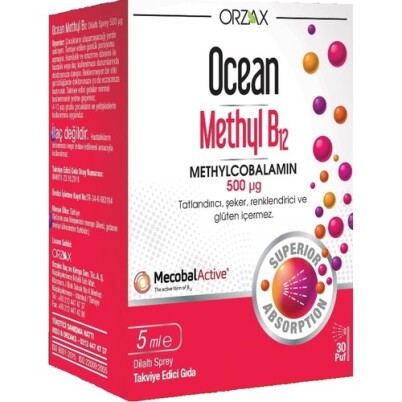 Ocean Methyl B12 Sprey 500 Mcg 5 Ml - Ocean