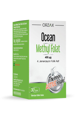 Orzax Methyl Folat Folik Asit 30 Tablet - Ocean