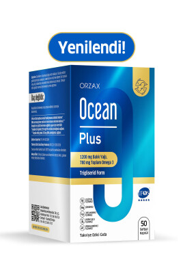 Plus Omega 3 Balık Yağı - EPA, DHA, OMEGA 3 - 1200 Mg - 50 Kapsül (Emilimi Yüksek Trigliserit Form) - Ocean