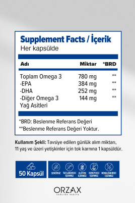 Plus Omega 3 Balık Yağı - EPA, DHA, OMEGA 3 - 1200 Mg - 50 Kapsül (Emilimi Yüksek Trigliserit Form) - 2