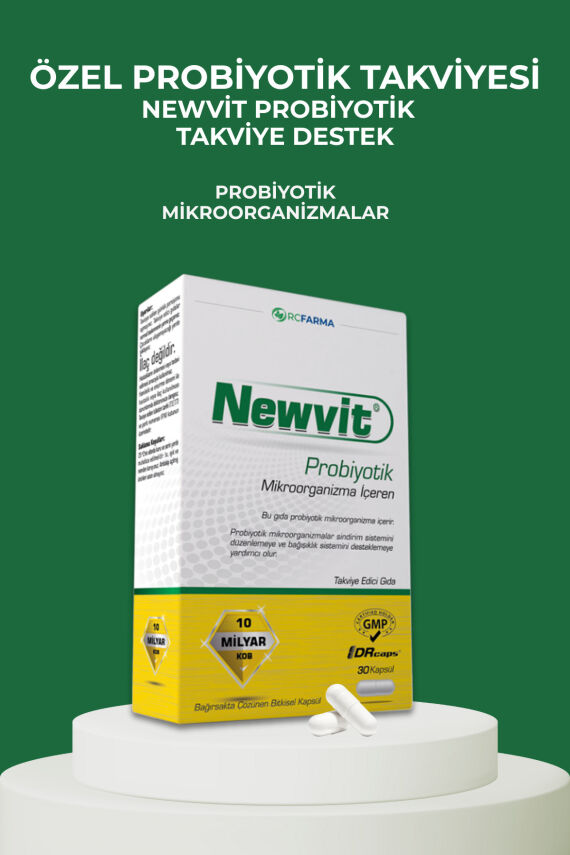 Newvit Probiyotik 30 Kapsül | 14 Farklı Probiyotik Kültür + L-Glutamin İlavelidir - 2