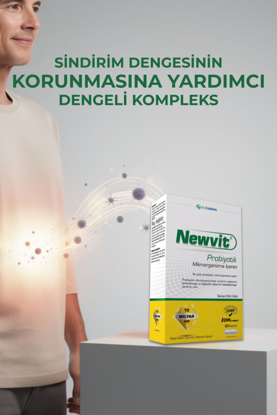 Newvit Probiyotik 30 Kapsül | 14 Farklı Probiyotik Kültür + L-Glutamin İlavelidir - 3