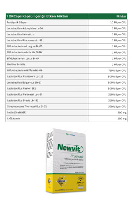 Newvit Probiyotik 30 Kapsül | 14 Farklı Probiyotik Kültür + L-Glutamin İlavelidir - 5