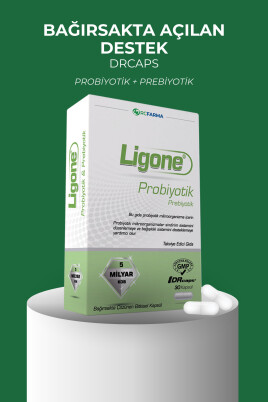 Ligone Probiyotik DRCaps Bitkisel Kapsül 30 Kapsül 5 Milyar CFU - 2