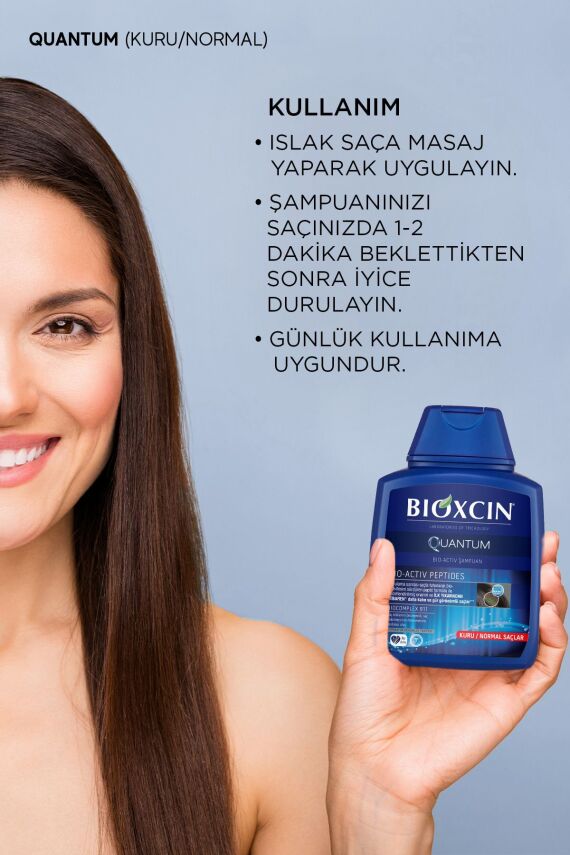 Bioxcin Quantum Kuru ve Normal Saçlar İçin 300ml 3 AL 2 ÖDE - İnce Telli Saçlar İçin Dökülme Karşıtı Şampuan - 3