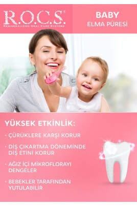 Rocs Baby 0-3 Yaş Arası Elma Püresi Tadında Diş Macunu 35 ml - 3