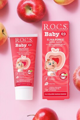 Rocs Baby 0-3 Yaş Arası Elma Püresi Tadında Diş Macunu 35 ml - 6