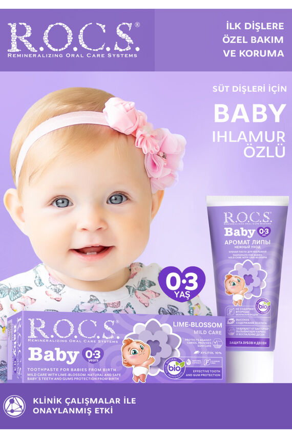Rocs Baby 0-3 Yaş Arası Yutulabilir Diş Macunu Ihlamur Özlü 35 ml - 1