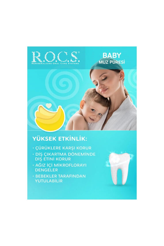 R.O.C.S. Baby 0-3 Yaş Muz Püresi Tadında Bebek Diş Macunu 45G - 3