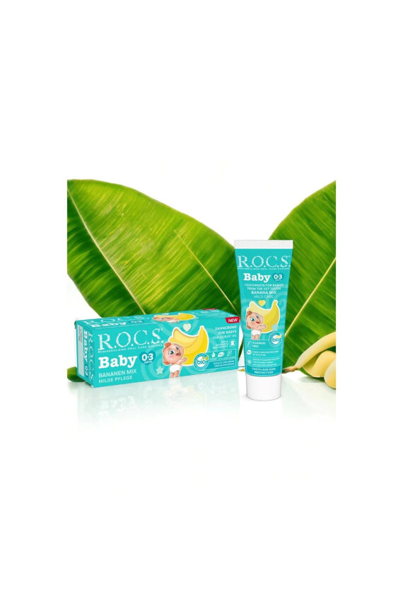 R.O.C.S. Baby 0-3 Yaş Muz Püresi Tadında Bebek Diş Macunu 45G - 5