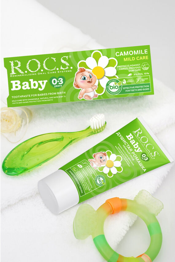 Rocs Baby 0-3 Yaş Papatya Özlü Diş Macunu - 2