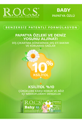 Rocs Baby 0-3 Yaş Papatya Özlü Diş Macunu - 3