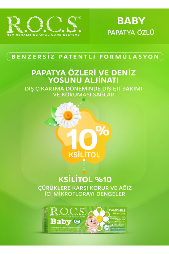 Rocs Baby 0-3 Yaş Papatya Özlü Diş Macunu - 3