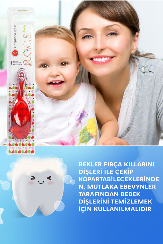 R.O.C.S Baby Diş Fırçası Kırmızı 0-3 Yaş Baby Soft 4607152730333k - 5