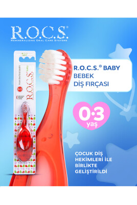 R.O.C.S Baby Diş Fırçası Kırmızı 0-3 Yaş Baby Soft 4607152730333k - R.O.C.S.