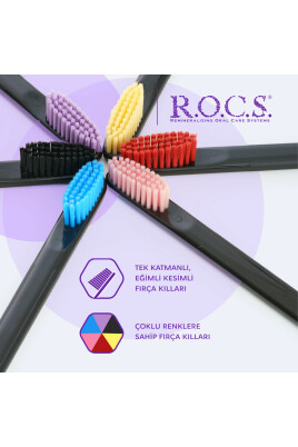 Rocs Black Edition Özel Kıl Dokulu Diş Fırçası - Orta Sert (1 Adet) - 4