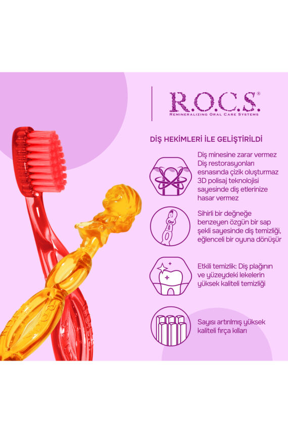 Rocs Kıds 3-7 Yaş Diş Fırçası - Mor Renk - 4