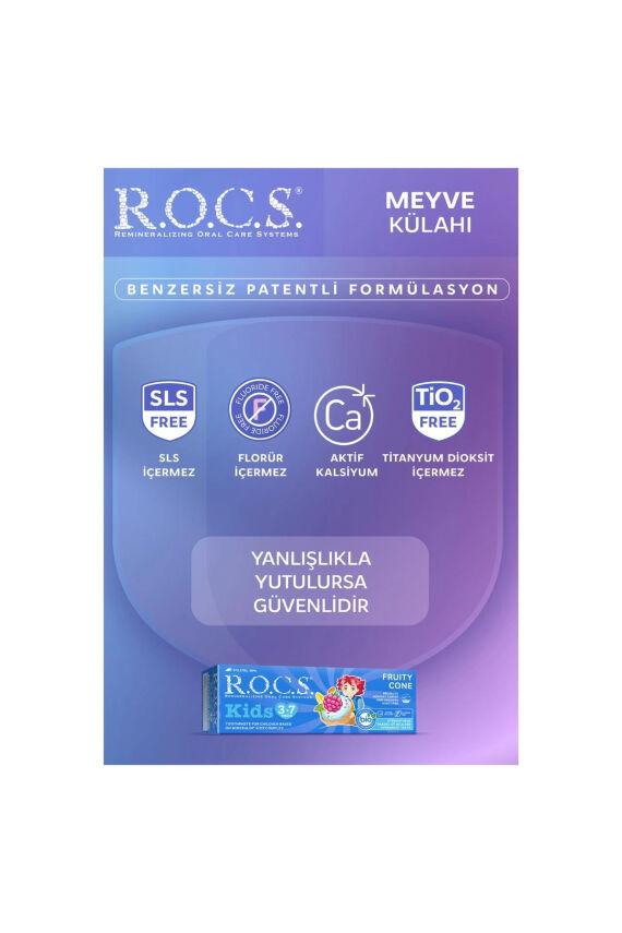 Rocs Kids 3-7 Yaş Meyve Külahı Diş Macunu 35 ml - 6