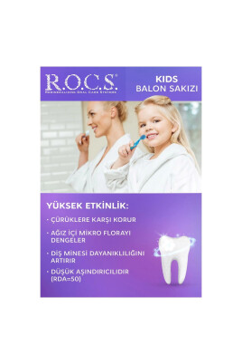 Rocs Kids 4-7 Yaş Diş Macunu Balon Sakızı 45 gr - 3
