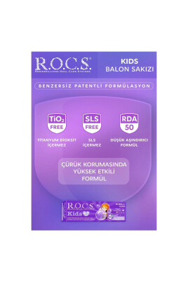 Rocs Kids 4-7 Yaş Diş Macunu Balon Sakızı 45 gr - 4