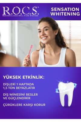 Rocs Sensation Whitening Beyazlatıcı Parlatıcı Diş Macunu 60 Ml - 3