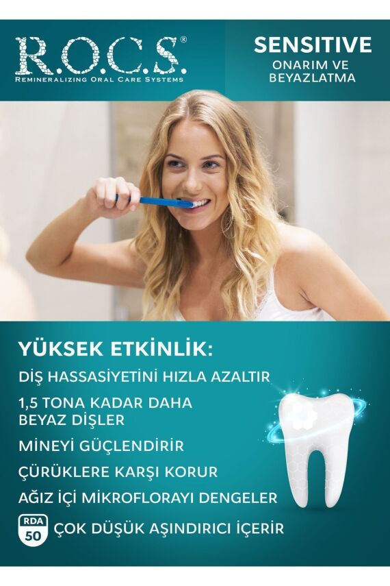 Rocs Sensitive Diş Macunu Onarım Ve Beyazlatma 94g - 3