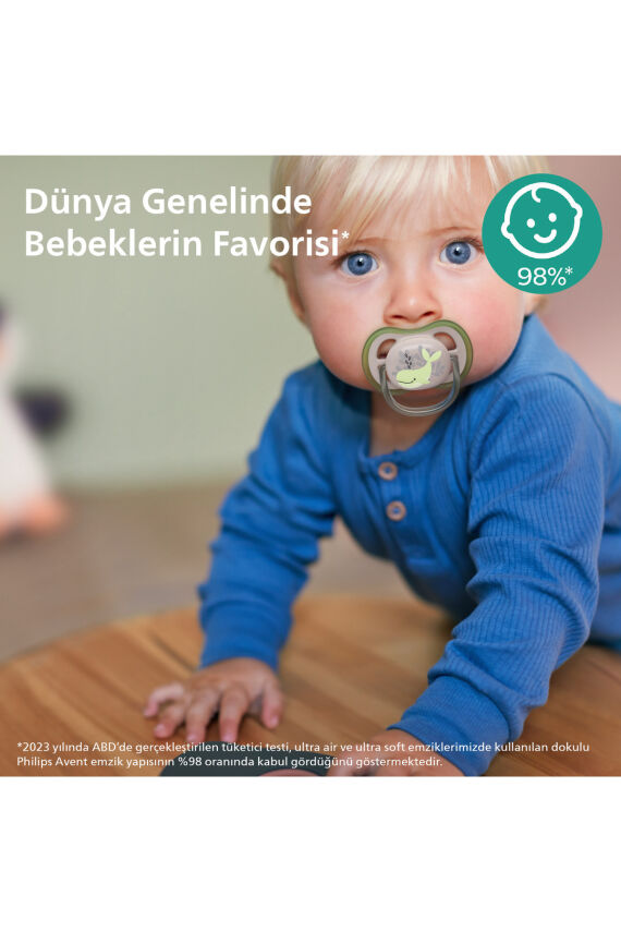 Ultra Air Emzik 6-18 Ay, 2'li Paket, Erkek, SCF085/60 - 6