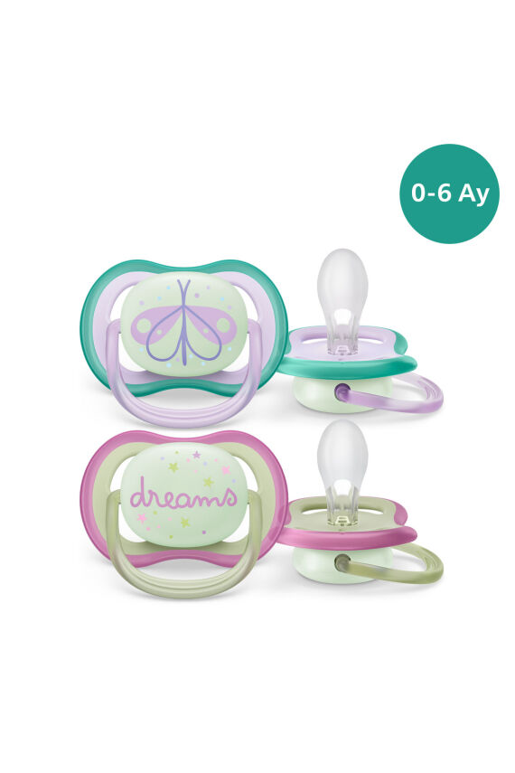 Ultra Air Gece Emziği 0-6 Ay, 2'li Kız, SCF376/19 - 1