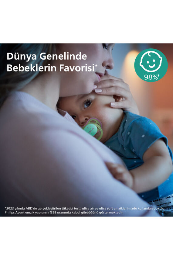 Ultra Air Gece Emziği 0-6 Ay, 2'li Kız, SCF376/19 - 2