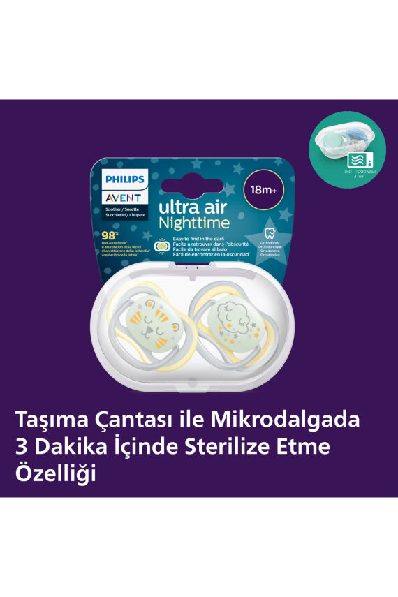 Ultra Air Gece Emziği 18+ Ay, 2'li Unisex, SCF376 /01 - 2