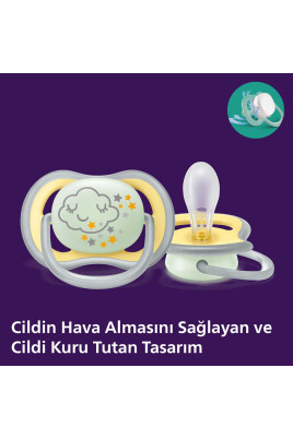 Ultra Air Gece Emziği 18+ Ay, 2'li Unisex, SCF376 /01 - 4