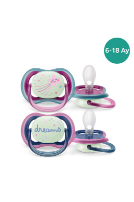 Ultra Air Gece Emziği 6-18 Ay, 2'li Kız, SCF376/14 - 1