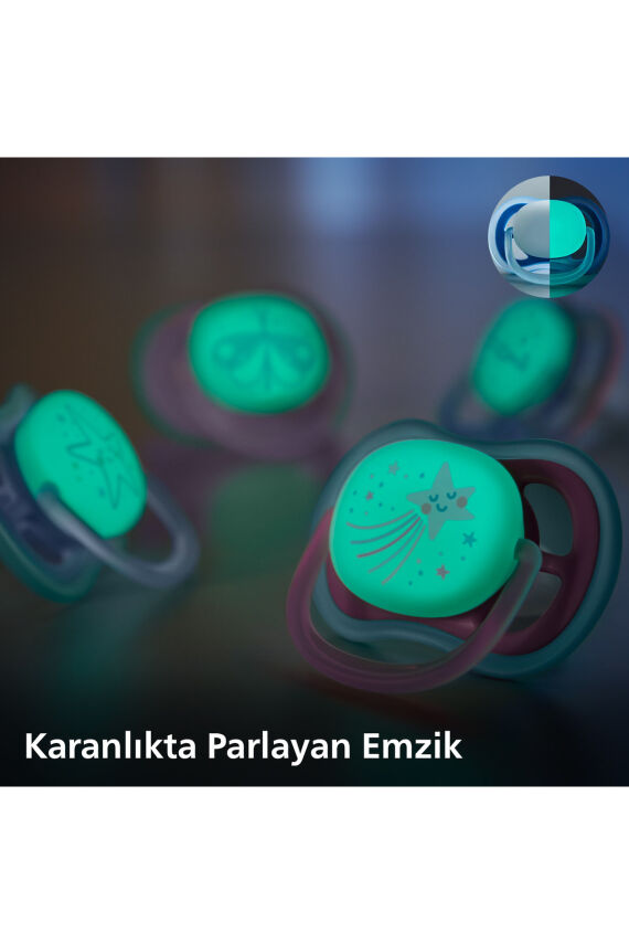 Ultra Air Gece Emziği 6-18 Ay, 2'li Kız, SCF376/14 - 2