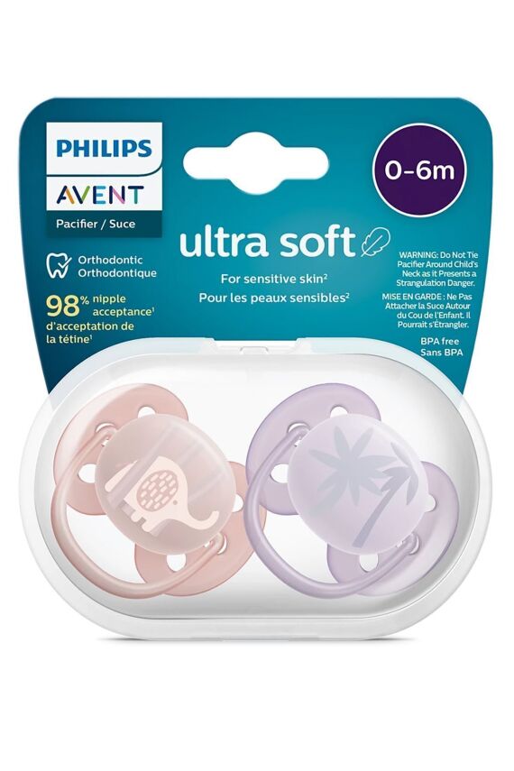 Ultra Soft Emzik 0-6 Ay, 2'li Kız, SCF091/09 - 1