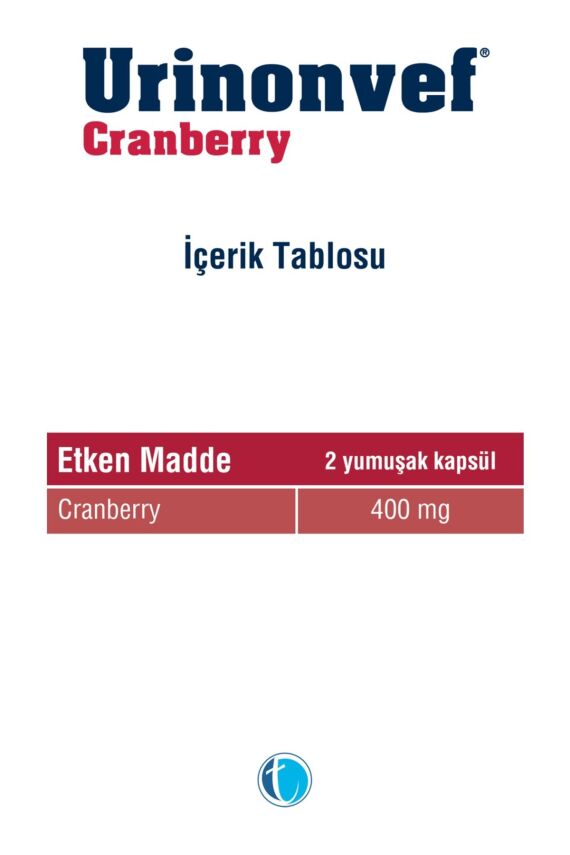 Urinonvef Cranberry 30 Yumuşak Kapsül - 3